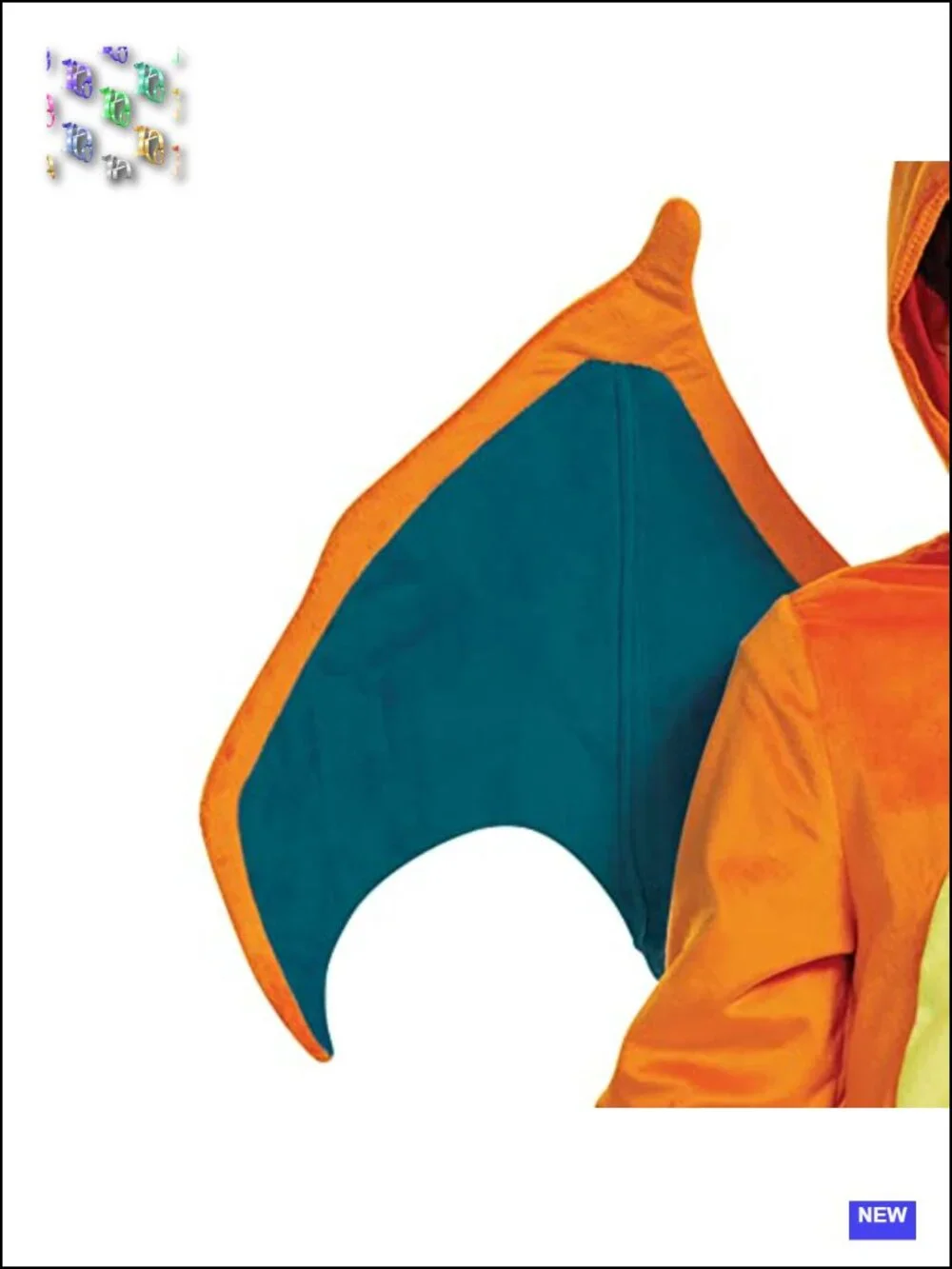 Pokemon Charizard Costume Jumpsuit for Kids Cosplay Halloween Wings included